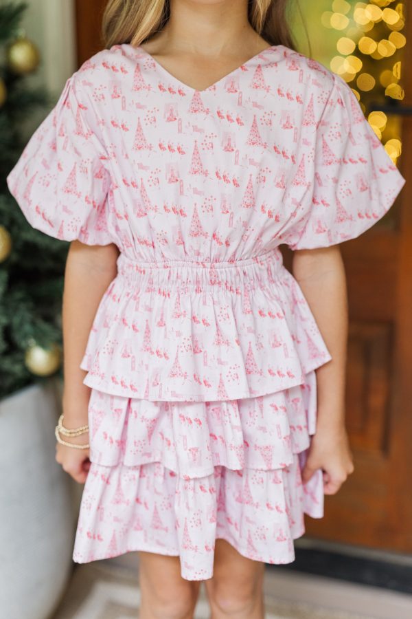 Girls: The Danielle Pink Toile Dress Supply - Image 4
