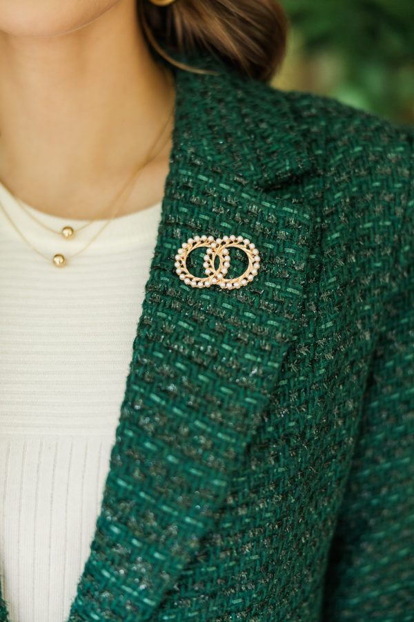 Classic Pops Gold Pearl Brooch Pin Online Sale - Image 3
