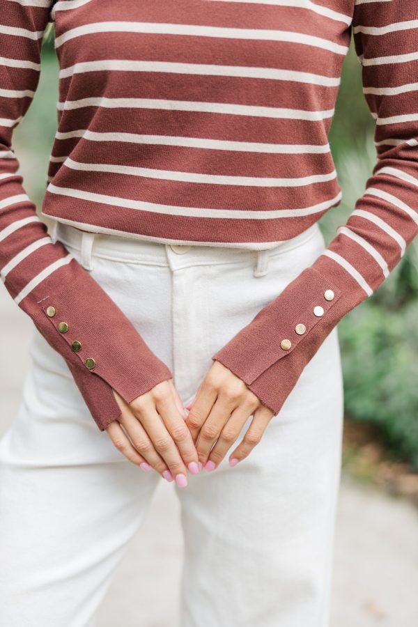 Simple Truth Chocolate Brown Striped Top Supply - Image 4