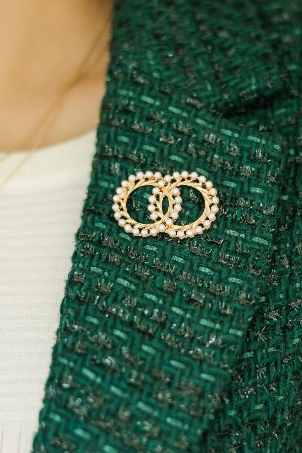 Classic Pops Gold Pearl Brooch Pin Online Sale