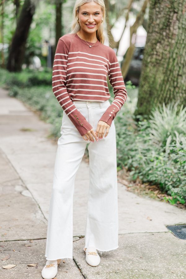 Simple Truth Chocolate Brown Striped Top Supply - Image 2