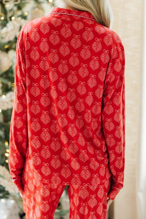 Dream Big Red Medallion L S Bamboo Pajama Set Cheap - Image 4