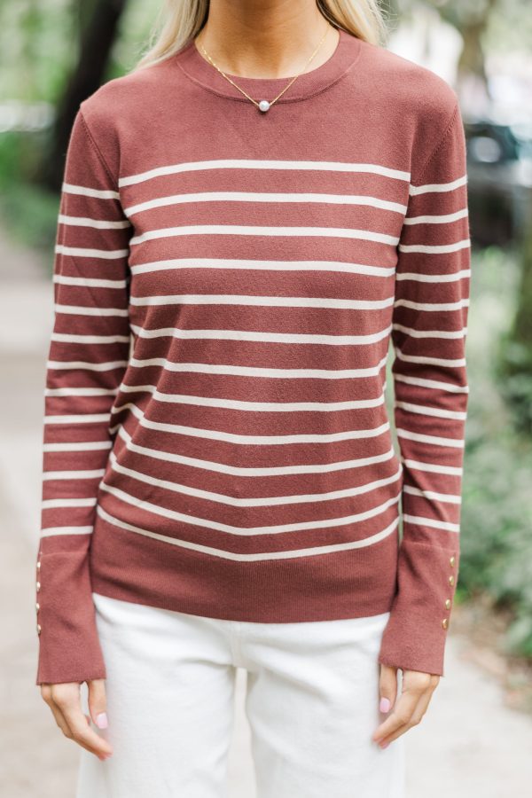 Simple Truth Chocolate Brown Striped Top Supply - Image 5