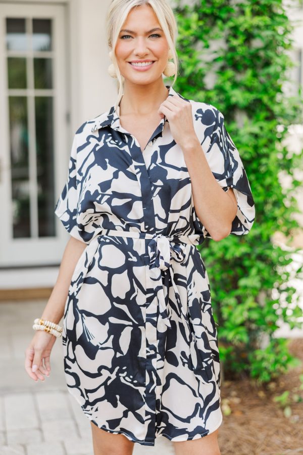 Living In Love Cream White Abstract Dress Fashion