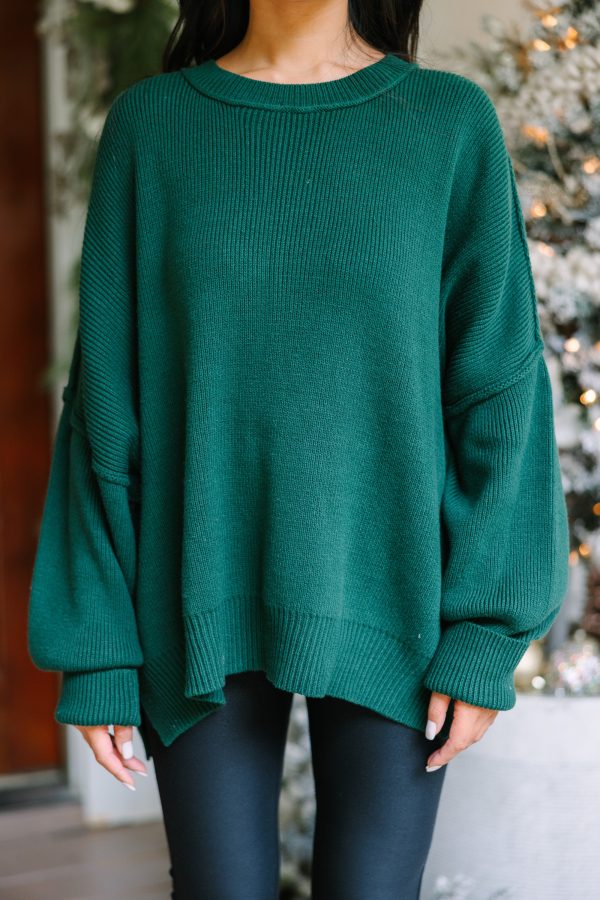Give You Joy Emerald Green Dolman Sweater Online Sale - Image 4