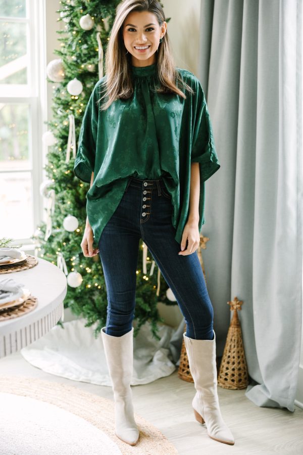 Look At You Emerald Floral Blouse Cheap - Image 2