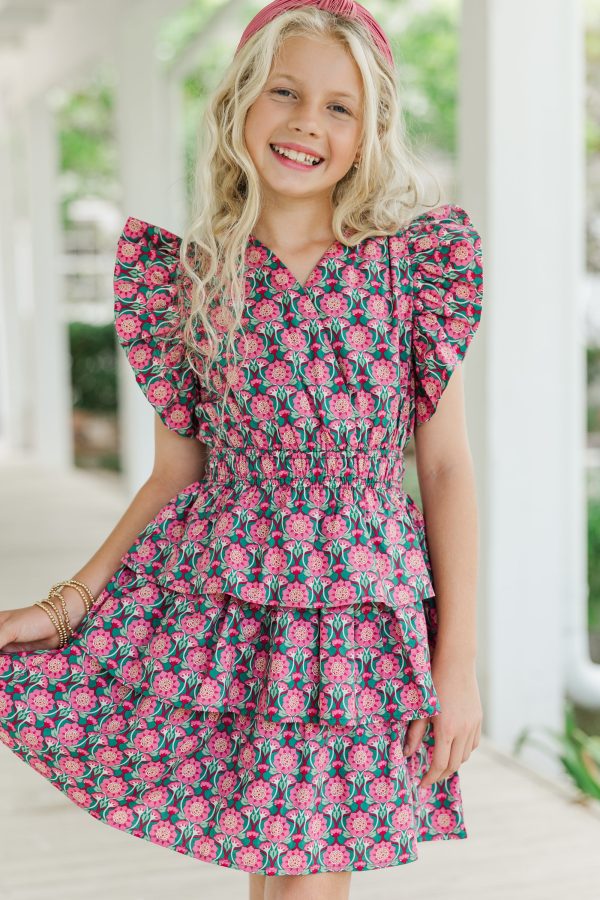 Girls: Find Yourself Pink Floral Dress on Sale