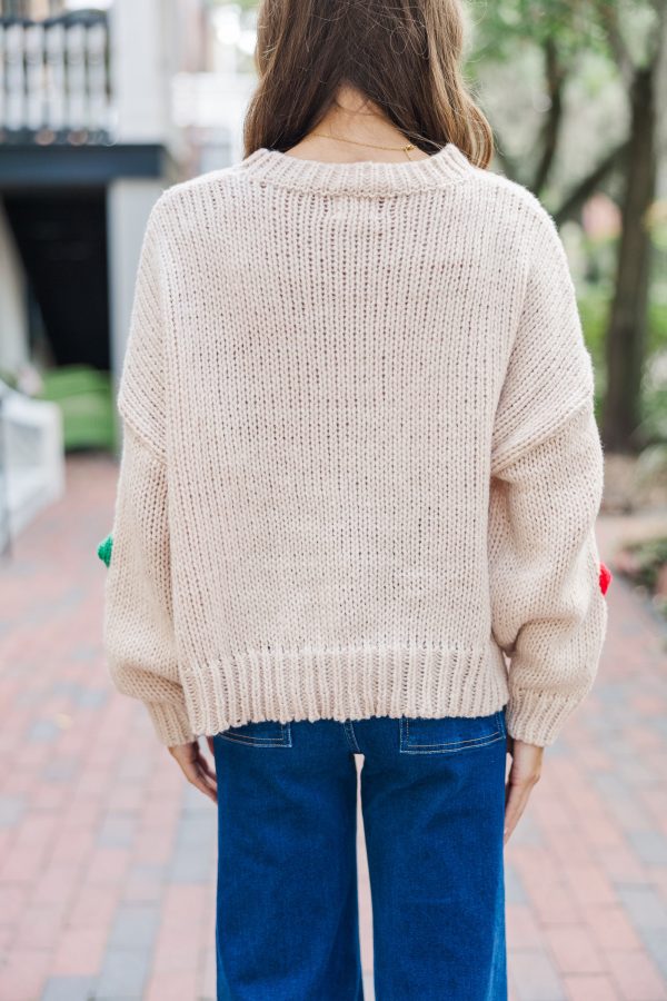 You re The One Oatmeal Floral Sweater For Sale - Image 5