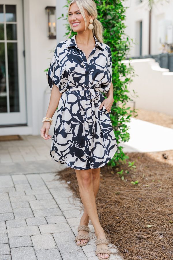Living In Love Cream White Abstract Dress Fashion - Image 2