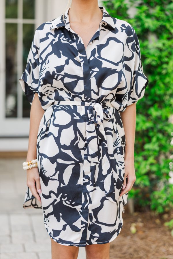 Living In Love Cream White Abstract Dress Fashion - Image 5