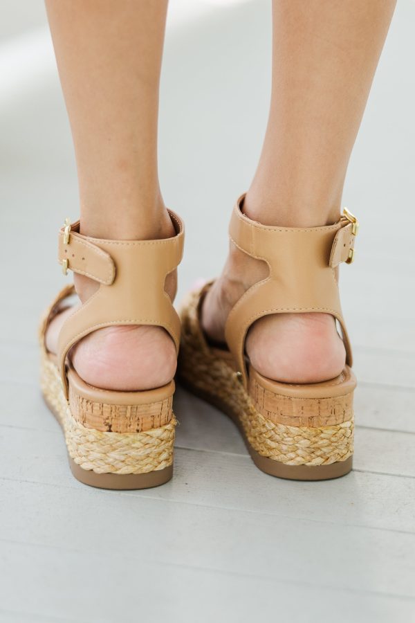 Back To The Dunes Natural Raffia Wedges on Sale - Image 3