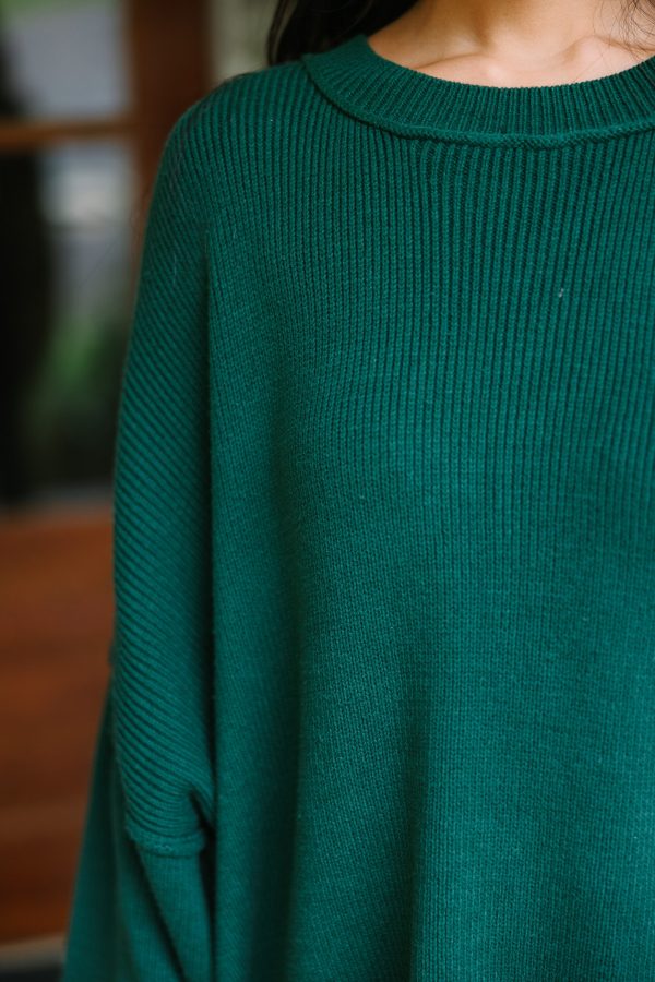 Give You Joy Emerald Green Dolman Sweater Online Sale - Image 5