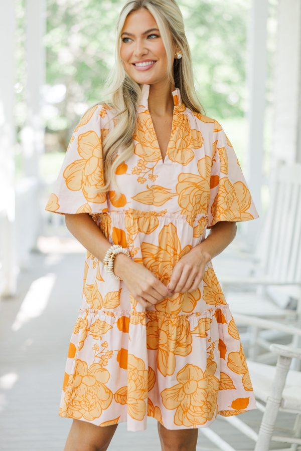 Feeling Your Best Mustard Yellow Floral Dress Online Hot Sale