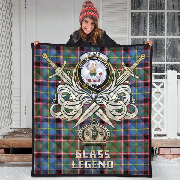 Glass Tartan Crest Legend Gold Royal Premium Quilt For Sale