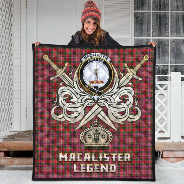 MacAlister Modern Tartan Crest Legend Gold Royal Premium Quilt Discount