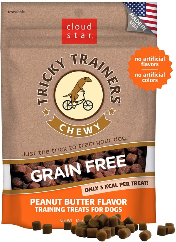 Cloud Star Grain Free Chewy Tricky Trainers Peanut Butter Flavor Training Treats for Dogs Online now